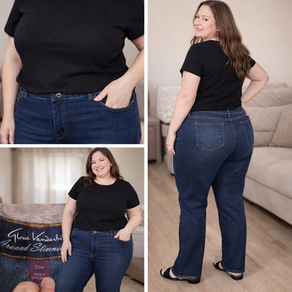 Gloria Vanderbilt Deep Blue Ankle Jeans